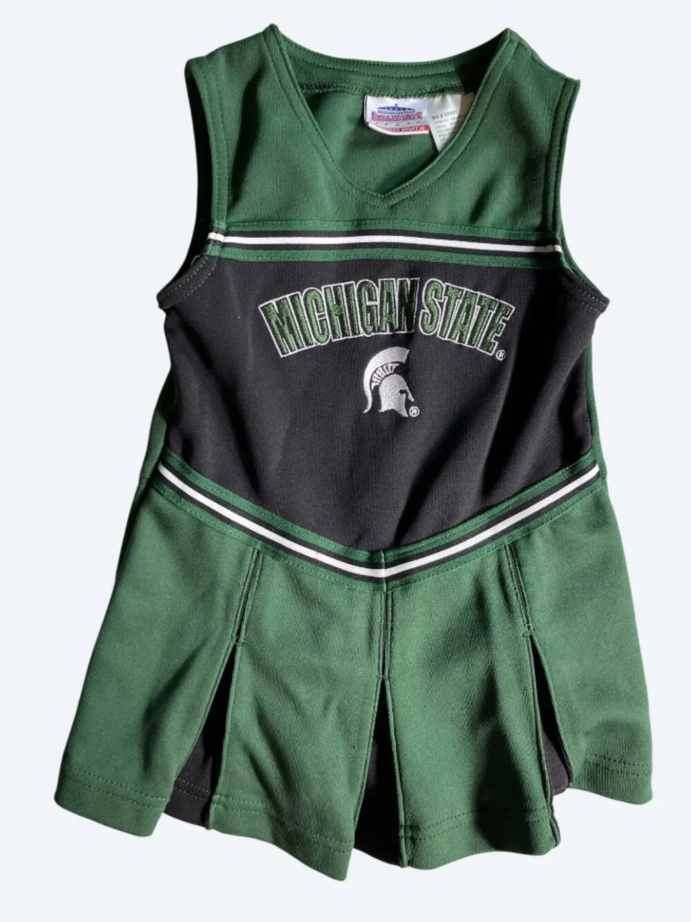 Michigan State Cheerleader Dress 3T Green & Black Polyester - Picture 1 of 10